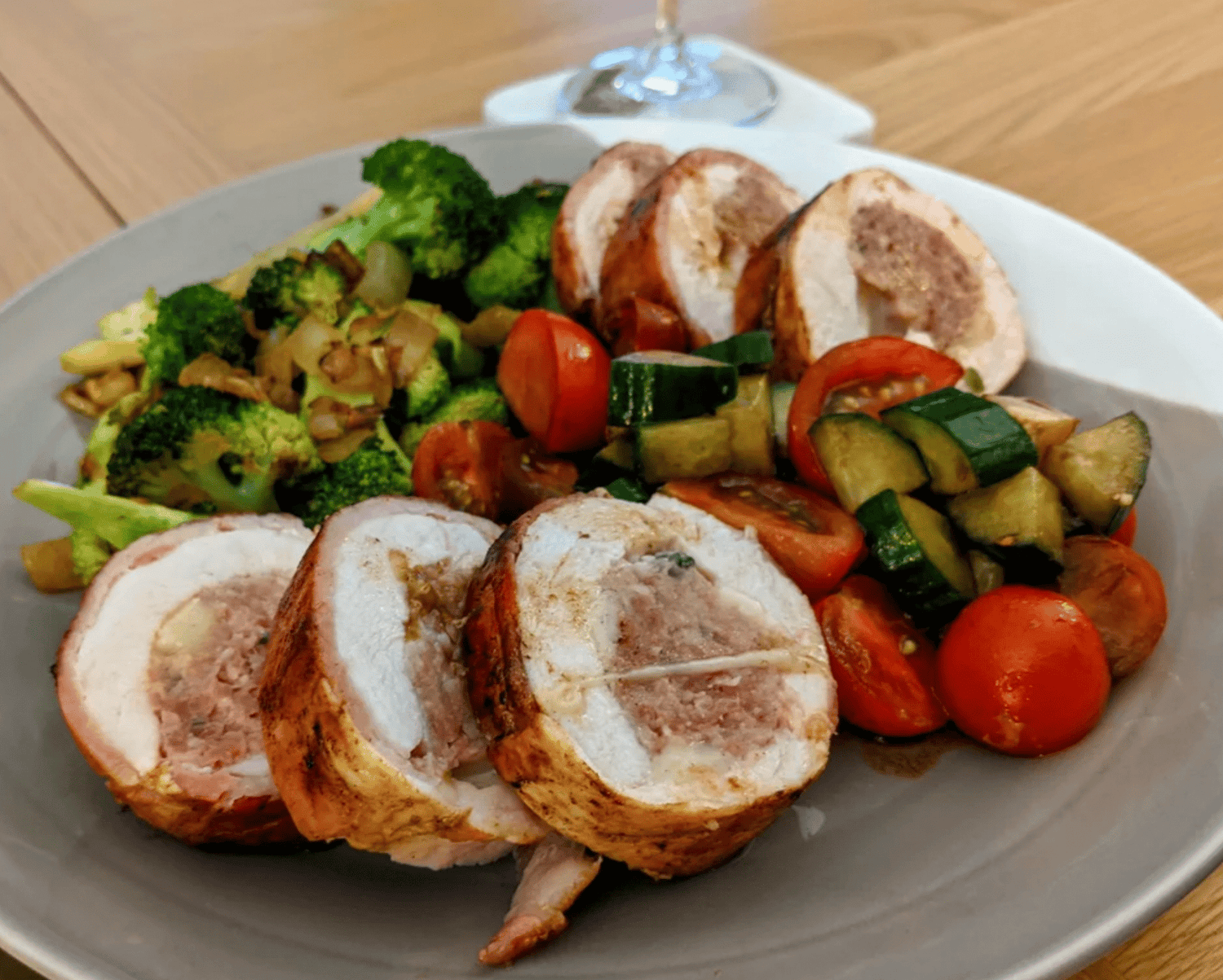 Smoked Chicken Ballotine Stuffed with Couscous Recipe